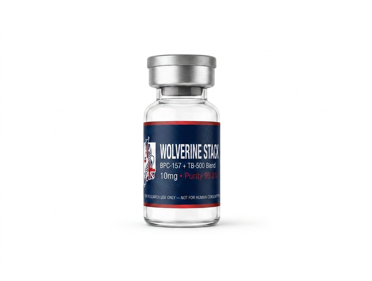 Wolverine Stack 10 mg lyophilized research peptide vial